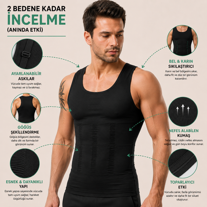 FORMSHARK Anında V-Form Korseli Atlet