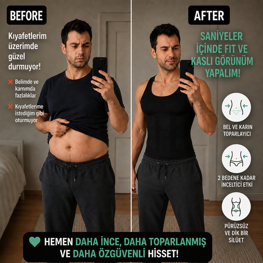 FORMSHARK Anında V-Form Korseli Atlet